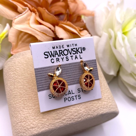 NEW! Orange Slices Gemstone Earrings
Swarovski Crystals - Picture 2 of 4